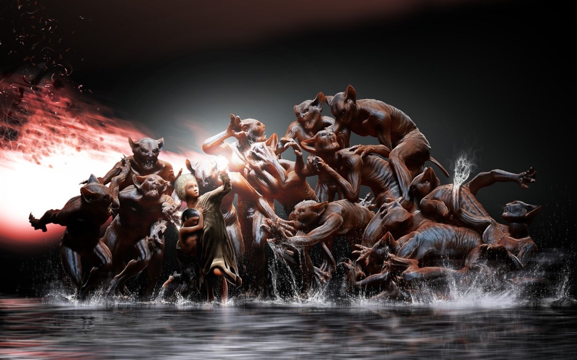 festival hareketler yarışma su performans heyecan iblis şeytan