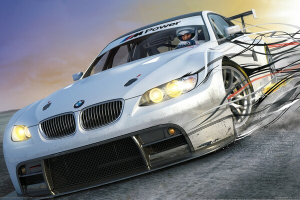 Bmw için yarış güzel çerçeve