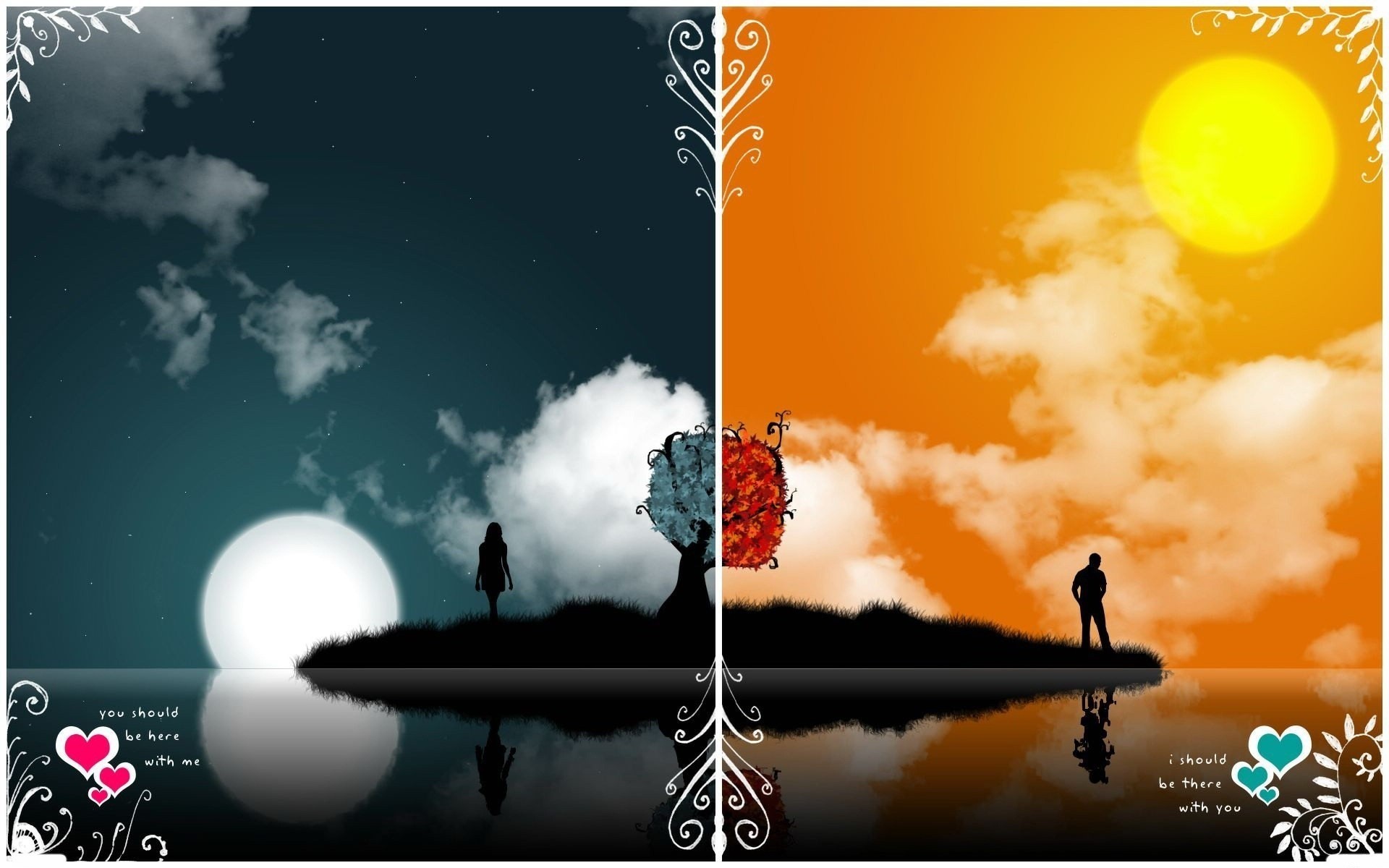 gökyüzü siluet açık havada günbatımı güneş doğa alacakaranlık güzel hava koşulları karanlık aşk mesaj ay göl gece ada
