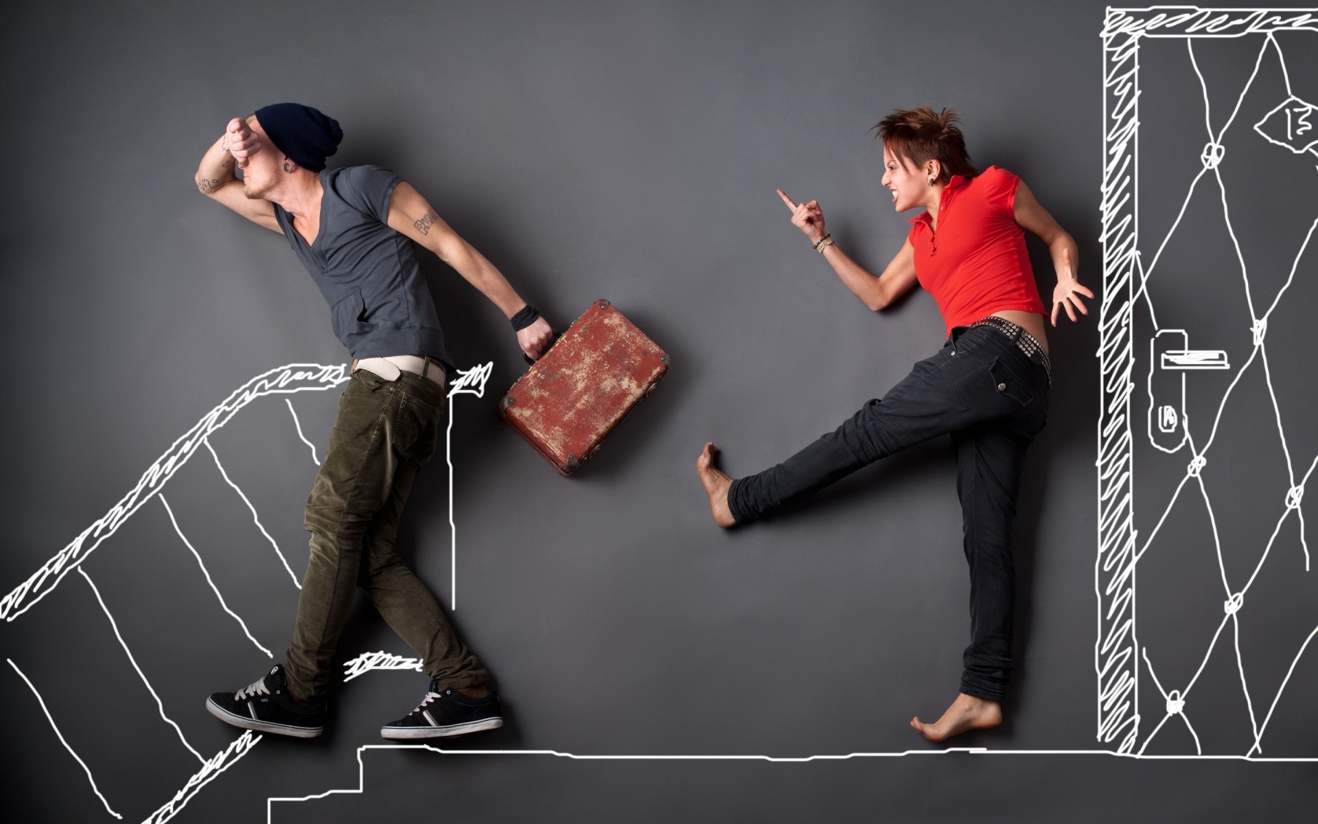 adam tehlike çift aşk ilişki komik duvardaki resim