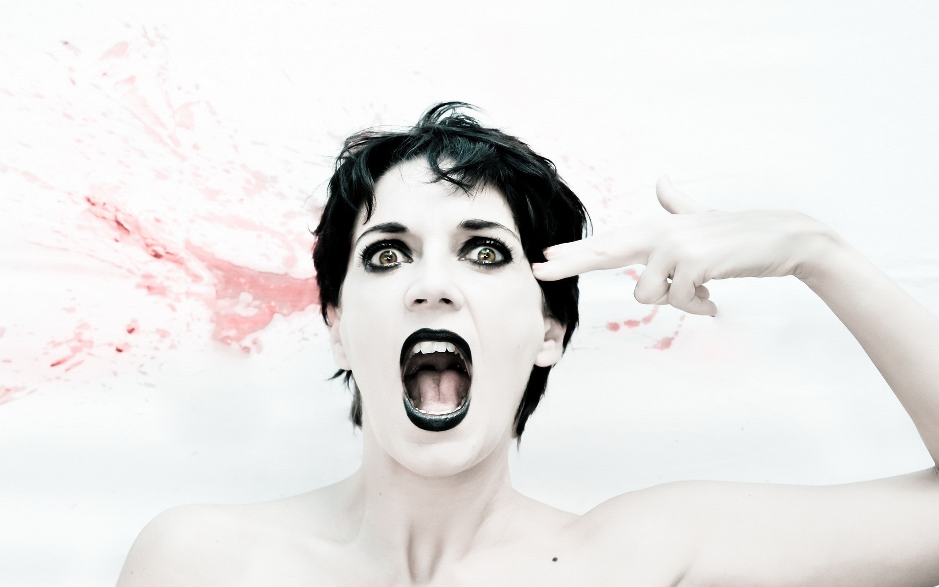 kız kadın portre genç moda yüz güzel yetişkin sihir model esmer bir adam durum şokta olan kadın şok olmuş yüz