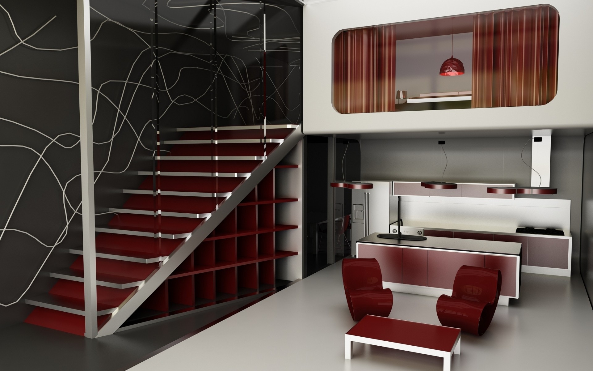 içinde kapalı raf oda modern mobilya modern pencereler aile boş daire lüks iş ev iç tasarım mutfak sandalyeler ev tasarımı