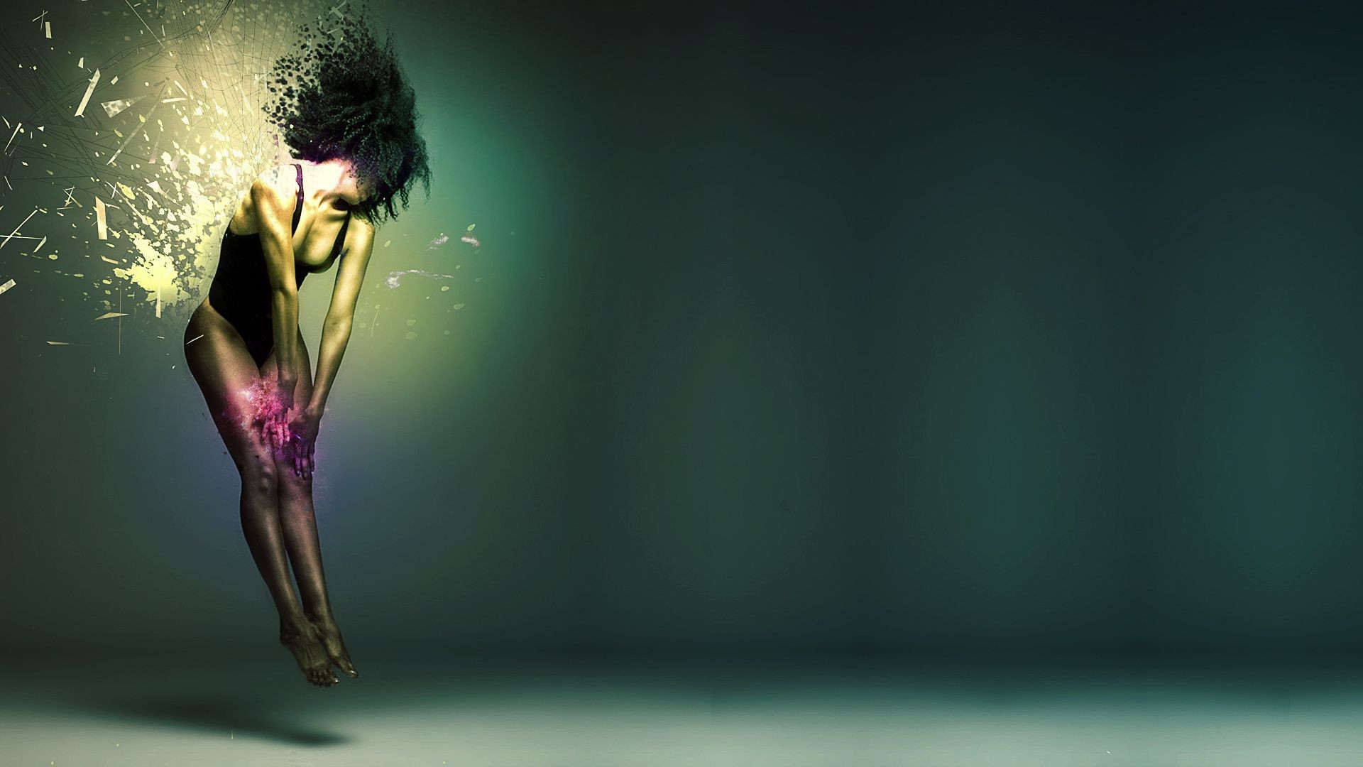 sanat soyut bulanıklık çıplak kız kadın portre karanlık çiçek