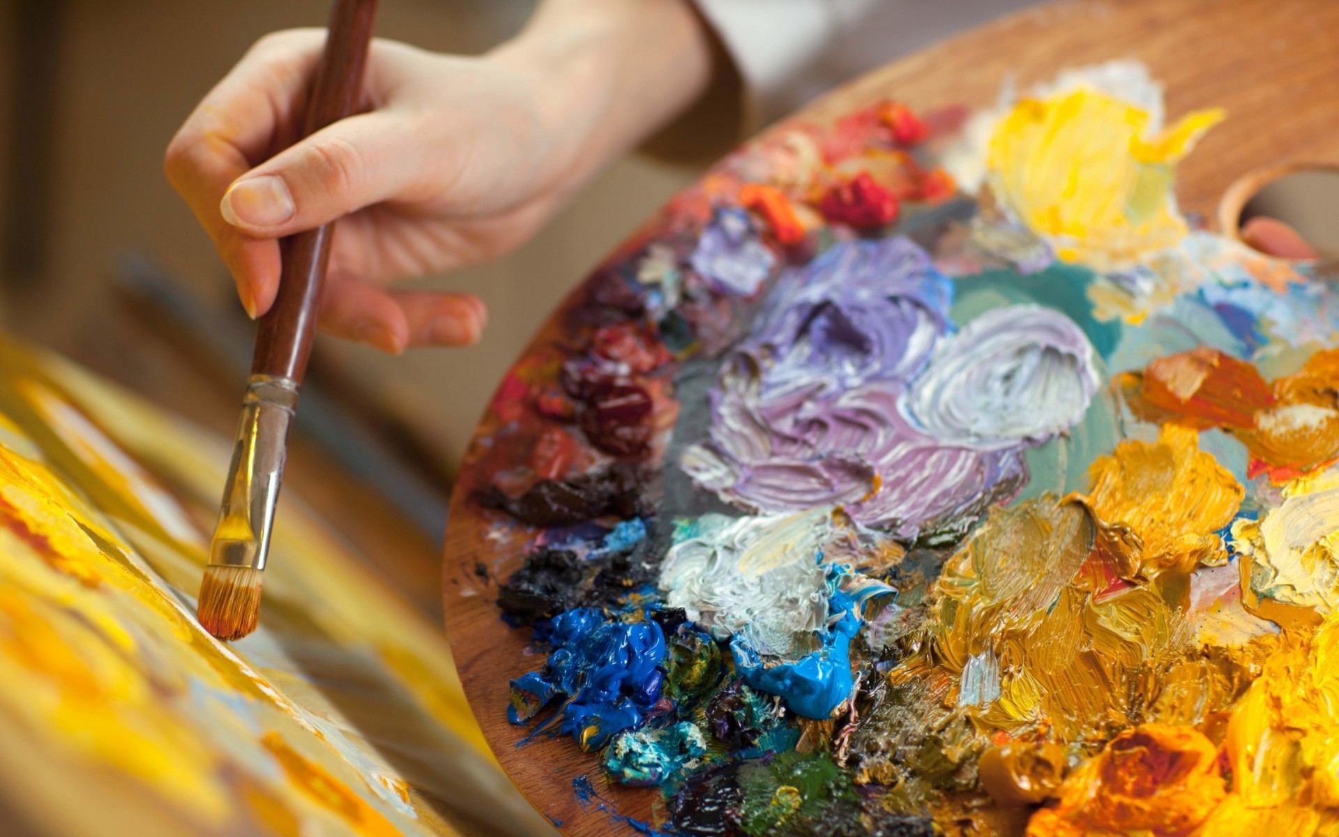 yaratıcılık renk sanat dekorasyon yemek fırça resim palet