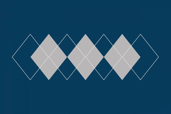 Geometrik şekiller. Kesişen eşkenar dörtgenler