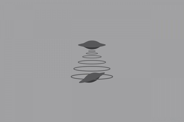 UFO kaçırma ile minimalist çizim