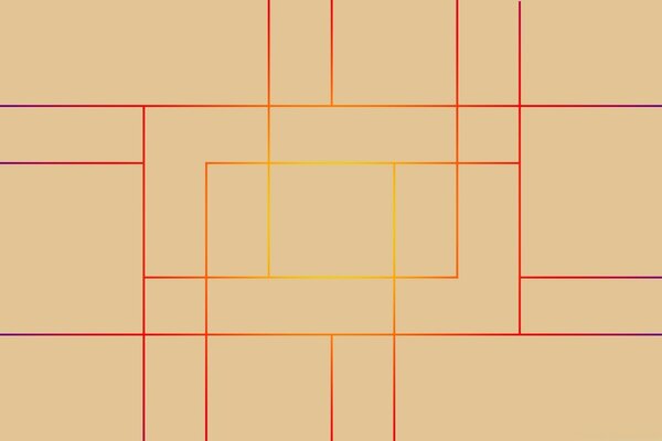 Grafik görüntüsü, bej renkli bir arka plan üzerinde renkli çizgiler