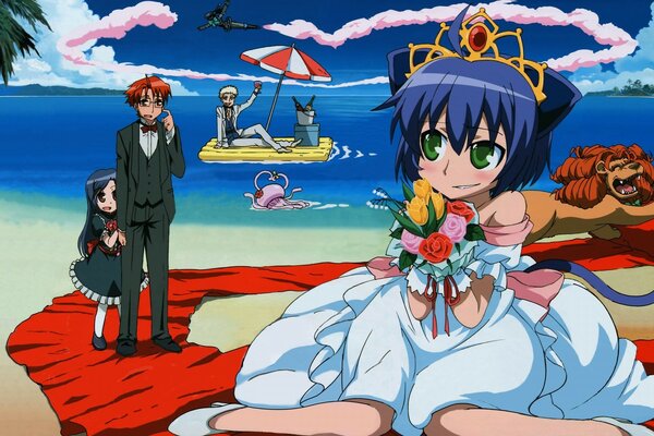 Denizin arka planında filmin animesinden bir an
