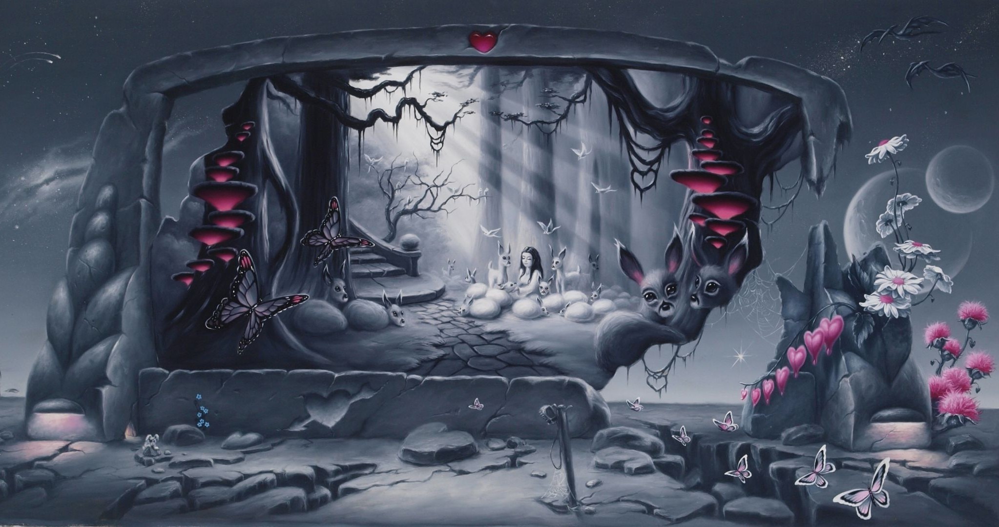 grafiti cadılar bayramı illüstrasyon korku