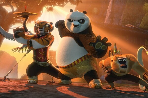 Kung Fu panda ve ekibi savaşa hazır