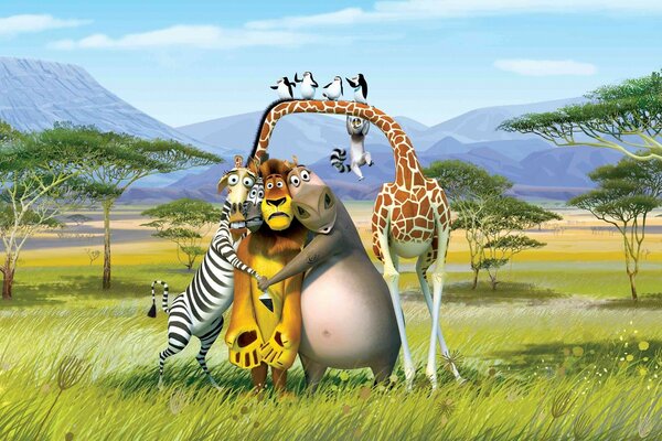 Madagaskar çizgi filminin karakterleri. Yaz