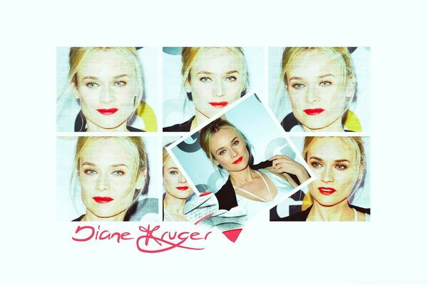 Diana Kruger in fotoğraf kolajı