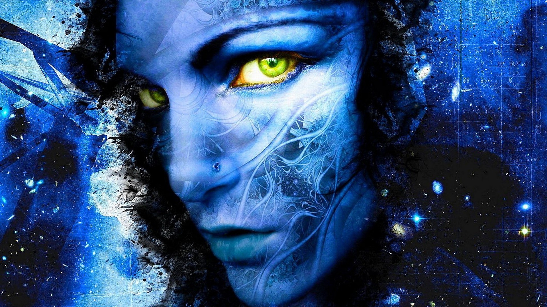 sanat soyut fantezi portre gizem gerçeküstü resim yüz karanlık renk bilim ışık sanatsal yetişkin doku kadın