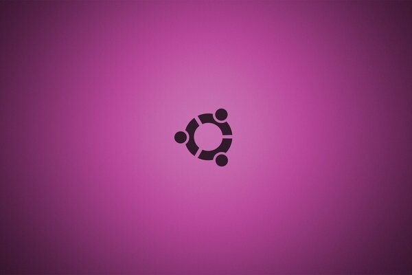 Mor bir arka plan üzerinde Linux logo illüstrasyonu