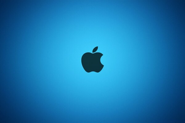 Mavi arka plan üzerine apple amblemi