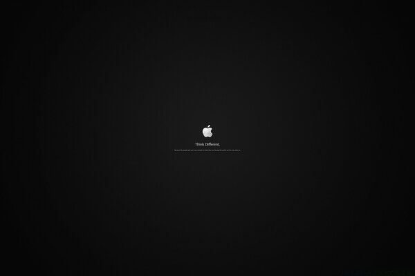 Apple logosu siyah arka plan üzerine beyaz elma