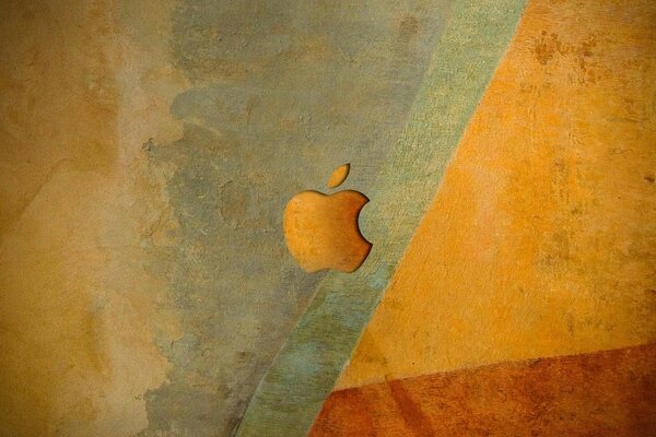 Sonbahar renk şemasında apple amblemli illüstrasyon