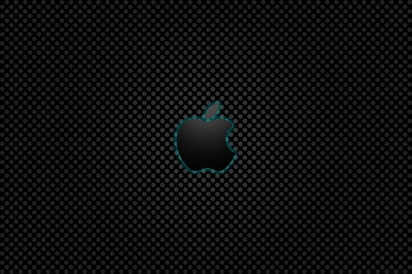 Karanlık bir arka plandaki apple simgesi noktaya