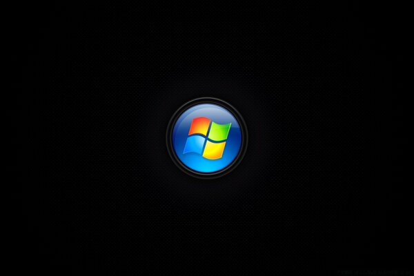 Siyah arka plandaki Windows simgesi