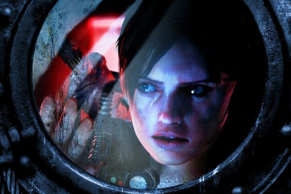 Resident evil. Kızın yüzü yakın çekim