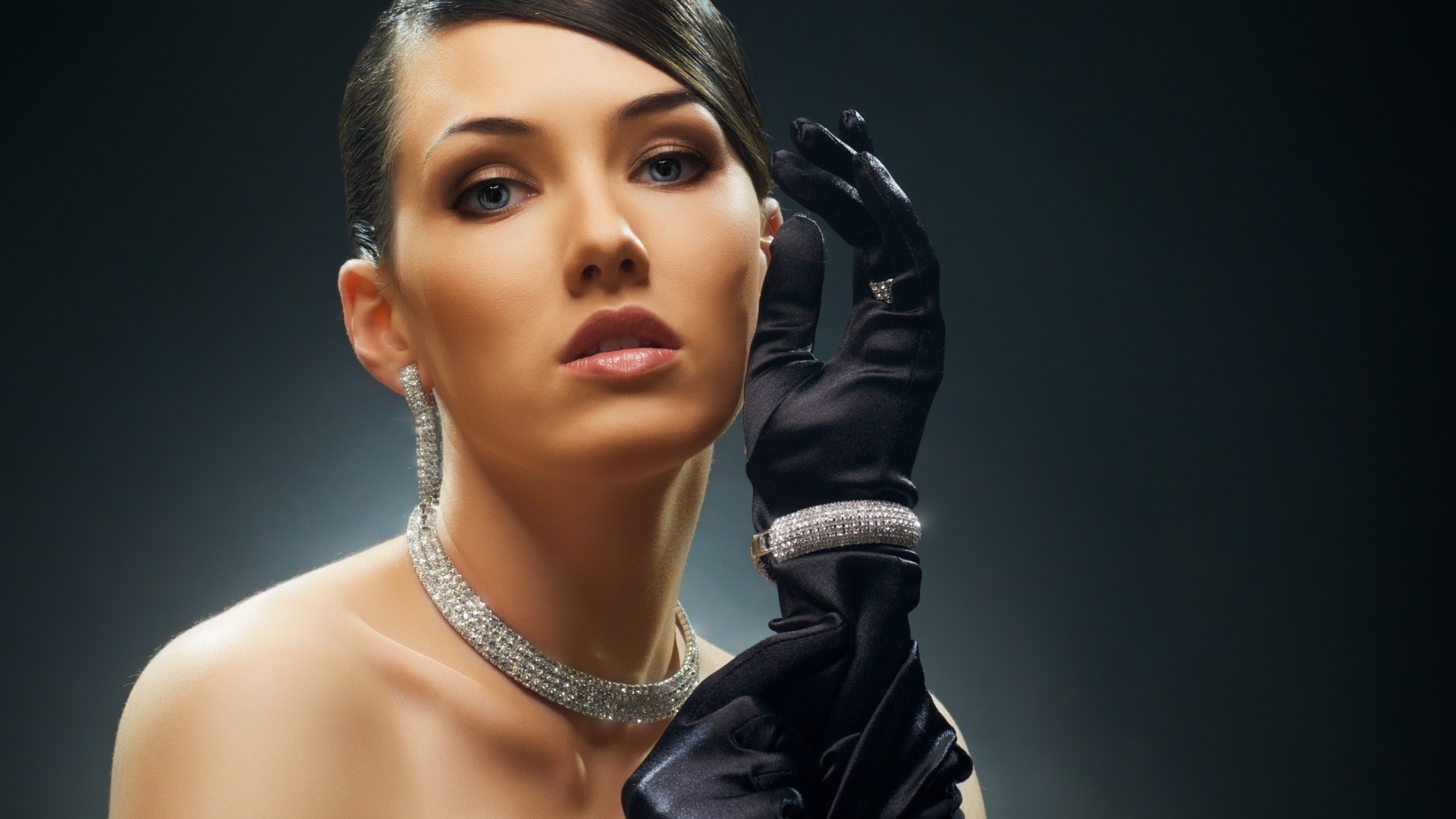 kadın moda bir sihir portre seksi takı