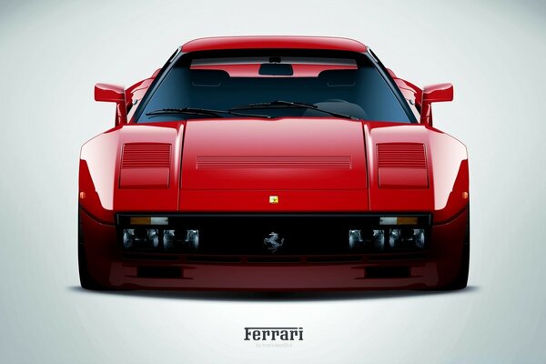 Kırmızı ferrari. Yarış arabası