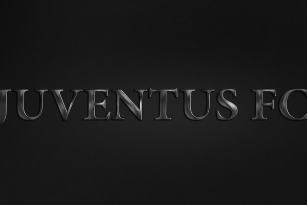 Juventus fc siyah bir arka plan üzerine yazıt
